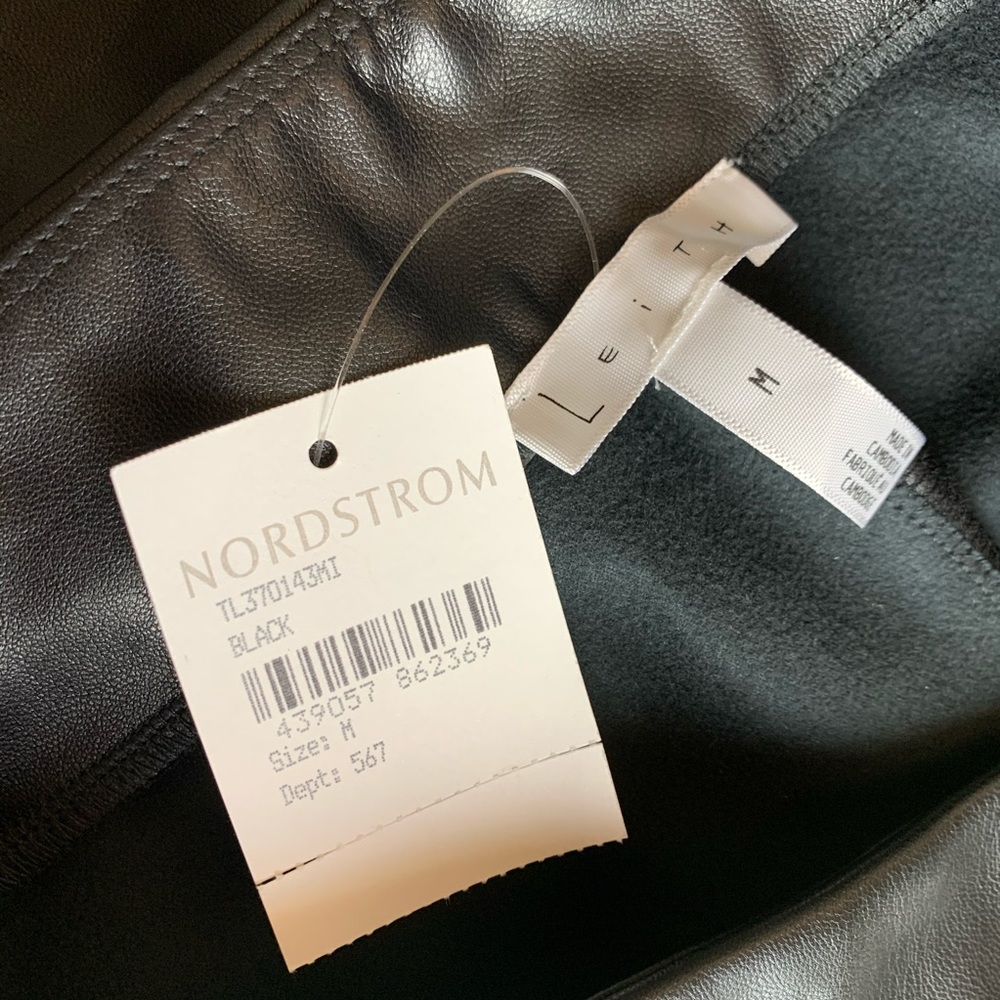 LEITH High Waist Faux Leather Leggings BLACK - Picture 7 of 8